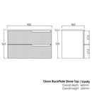 Noosa (Apollo) 900x460x550 wall hung Matte White Plywood Cabinet