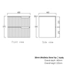 Noosa (Apollo) 600x460x550 wall hung Matte White Plywood Cabinet