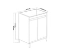Maxio 45 Degree 600 Free Standing Vanity Amazon Grey 600x370x850