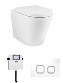 Alzano Wall Face Pan Matte White with R&T Cistern and Push Plate