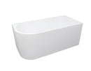 High gloss white finish right corner bathtub 1500x750x580mm No overflow