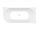 High gloss white finish right corner bathtub 1500x750x580mm No overflow