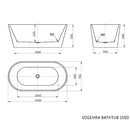 VOGHERA BATHTUB 1500 x 750 x 580 mm No overflow