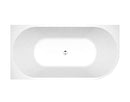 High gloss white finish left corner bathtub 1500x750x580mm No overflow