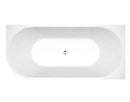 High gloss white finish Right corner bathtub 1700x750x580mm