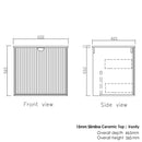 Marlo (Dionysus) 600x460x550 wall hung Matte Black Plywood Cabinet