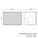 Marlo (Dionysus) 750x460x550 wall hung Matte Black Plywood Cabinet