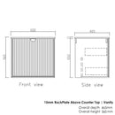 Marlo (Dionysus) 600x460x550 wall hung Matte Black Plywood Cabinet