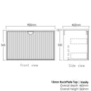 Marlo (Dionysus) 900x460x550 wall hung Matte Black Plywood Cabinet