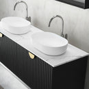 Marlo (Dionysus) 1500x460x550 wall hung Matte Black Plywood Cabinet for Double bowls basin