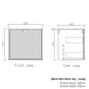 Marlo (Dionysus) 600x460x550 wall hung Matte Black Plywood Cabinet