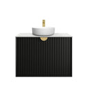 Marlo (Dionysus) 750x460x550 wall hung Matte Black Plywood Cabinet