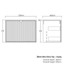 Marlo (Dionysus) 750x460x550 wall hung Matte Black Plywood Cabinet