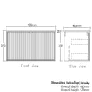 Marlo (Dionysus) 900x460x550 wall hung Matte Black Plywood Cabinet