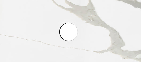 Quartz Stone1200X460X60 Statuario Waste Hole 130