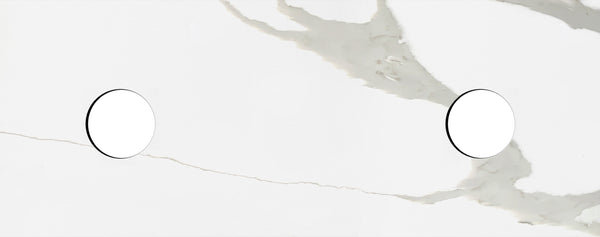 Quartz Stone1500X460X60 Statuario 130 Waste Hole
