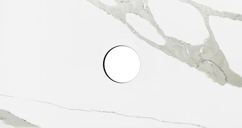 Quartz Stone 750X460X60 Statuario 130 Waste Hole