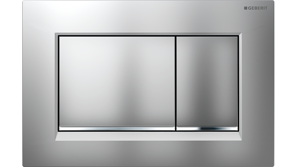 Sigma30 Dual Flush Button Square Matt Chrome/Chrome Trim