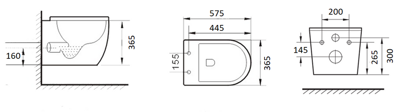 Voghera Wall Hung Rimless Pan Soft Close Standard Seat For use with R&T or Geberit Concealed Cistern with Metal Frame