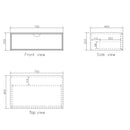 Moonlight (Luna) Wall Hung Cabinet 750 White single basin