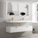 Moonlight (Luna) Wall Hung Cabinet white double basin