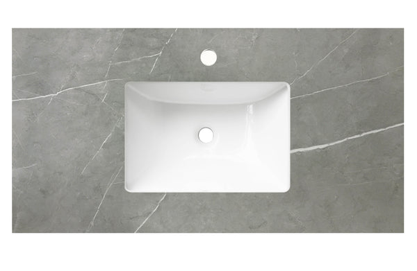 Rock Plate Stone 600x460x15mm Grey Undermount with undermount basin