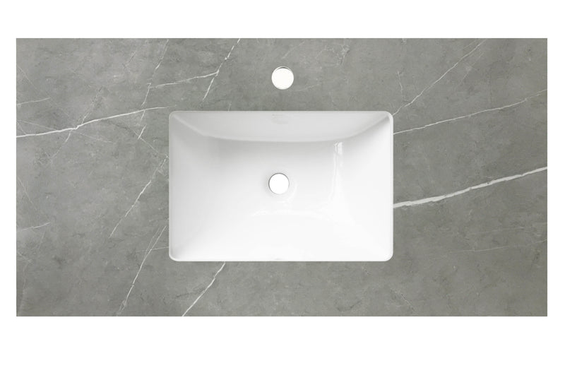Rock Plate Stone 600x460x15mm Grey Undermount with undermount basin