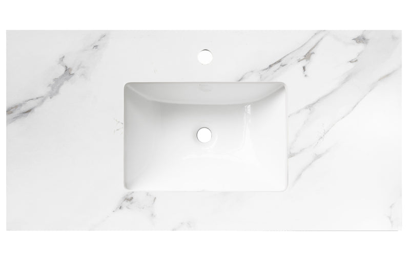 Rock Plate Stone 750x460x15mm Mont Blanc Undermount with undermount basin