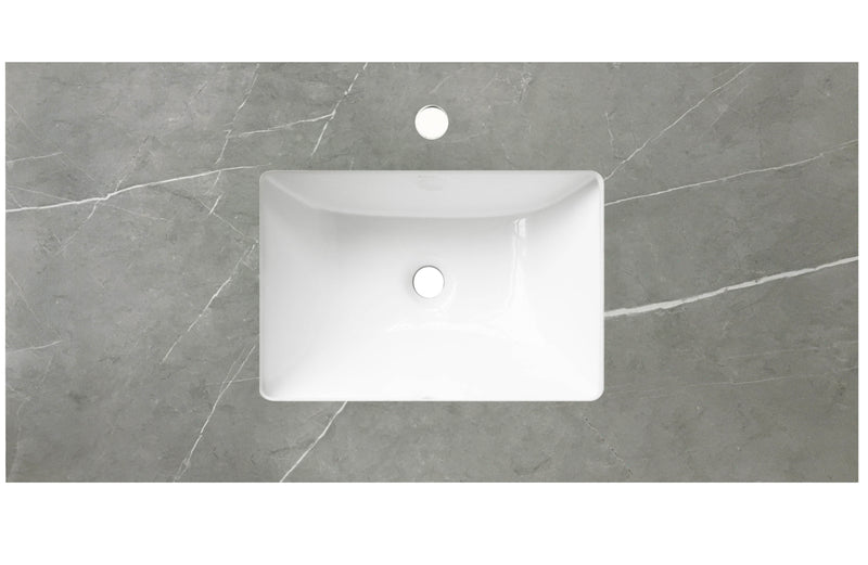 Rock Plate Stone 900x460x15mm Grey Undermount with undermount basin