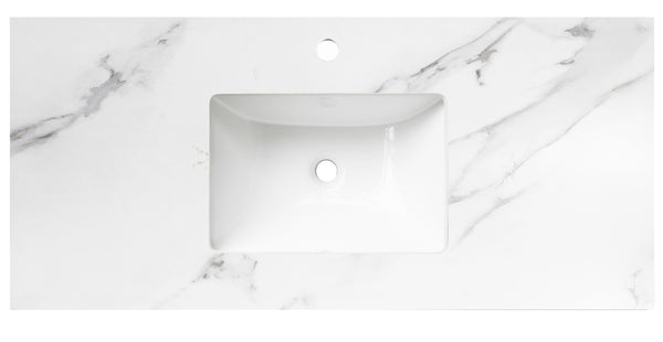 Rock Plate Stone 1200x460x15mm Mont Blanc Undermount with undermount basin