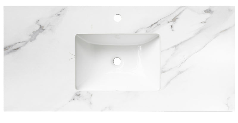 Rock Plate Stone 1200x460x15mm Mont Blanc Undermount with undermount basin