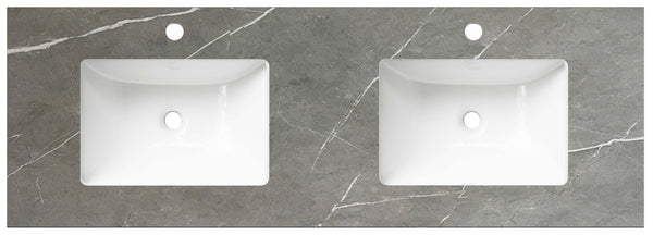 Rock Plate Stone 1500x460x15mm Grey Undermount with undermount basin