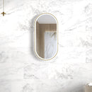 Metal Framed LED Mirror Gold 900x450
