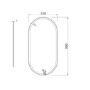 Metal Framed LED Mirror Gold 900x450