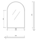 Archie Metal Framed Mirror 900x600 Black