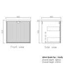 Marlo (Dionysus) 600x460x550 wall hung Matte Black Plywood Cabinet