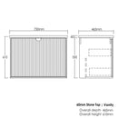 Marlo (Dionysus) 750x460x550 wall hung Matte Black Plywood Cabinet