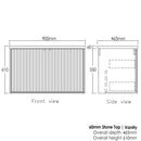 Marlo (Dionysus) 900x460x550 wall hung Matte Black Plywood Cabinet