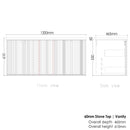 Marlo (Dionysus) 1200mm WH Black Cabinet