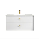 Boston 900x460x550 wall hung Matte White Plywood Cabinet Chrome Handle included