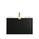 Marlo (Dionysus) 900x460x550 wall hung Matte Black Plywood Cabinet