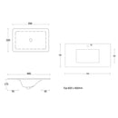 Noosa (Apollo) 600x460x550 wall hung Matte White Plywood Cabinet