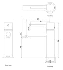 Roul Basin Mixer Brushed Gold