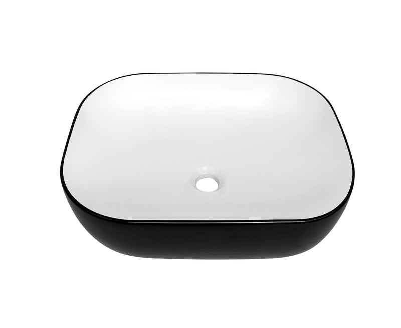 Basin 480x320x150 Matte White and Matte Black