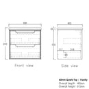 Byron 600x460x550 wall hung Natural Oak Plywood Cabinet