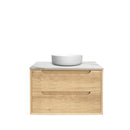 Byron 750x460x550 wall hung Natural Oak Plywood Cabinet