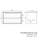 Byron 900x460x550 wall hung Natural Oak Plywood Cabinet