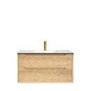 Byron 900x460x550 wall hung Natural Oak Plywood Cabinet