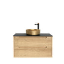 Byron 900x460x550 wall hung Natural Oak Plywood Cabinet