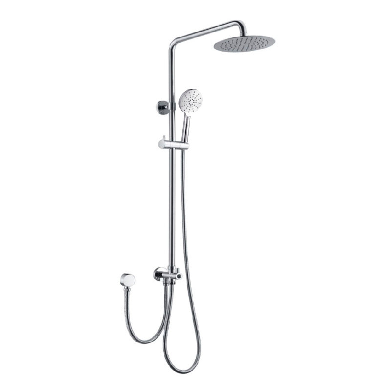 BKSR203/(INS5905) Pavia Twin Shower On Rail Top Inlet, Round Chrome